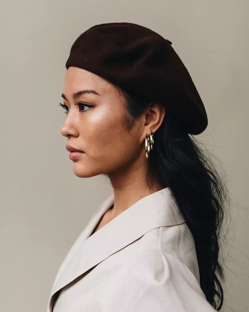 Pikfine Gilda Bold Creole 25 mm vergoldetes Silber